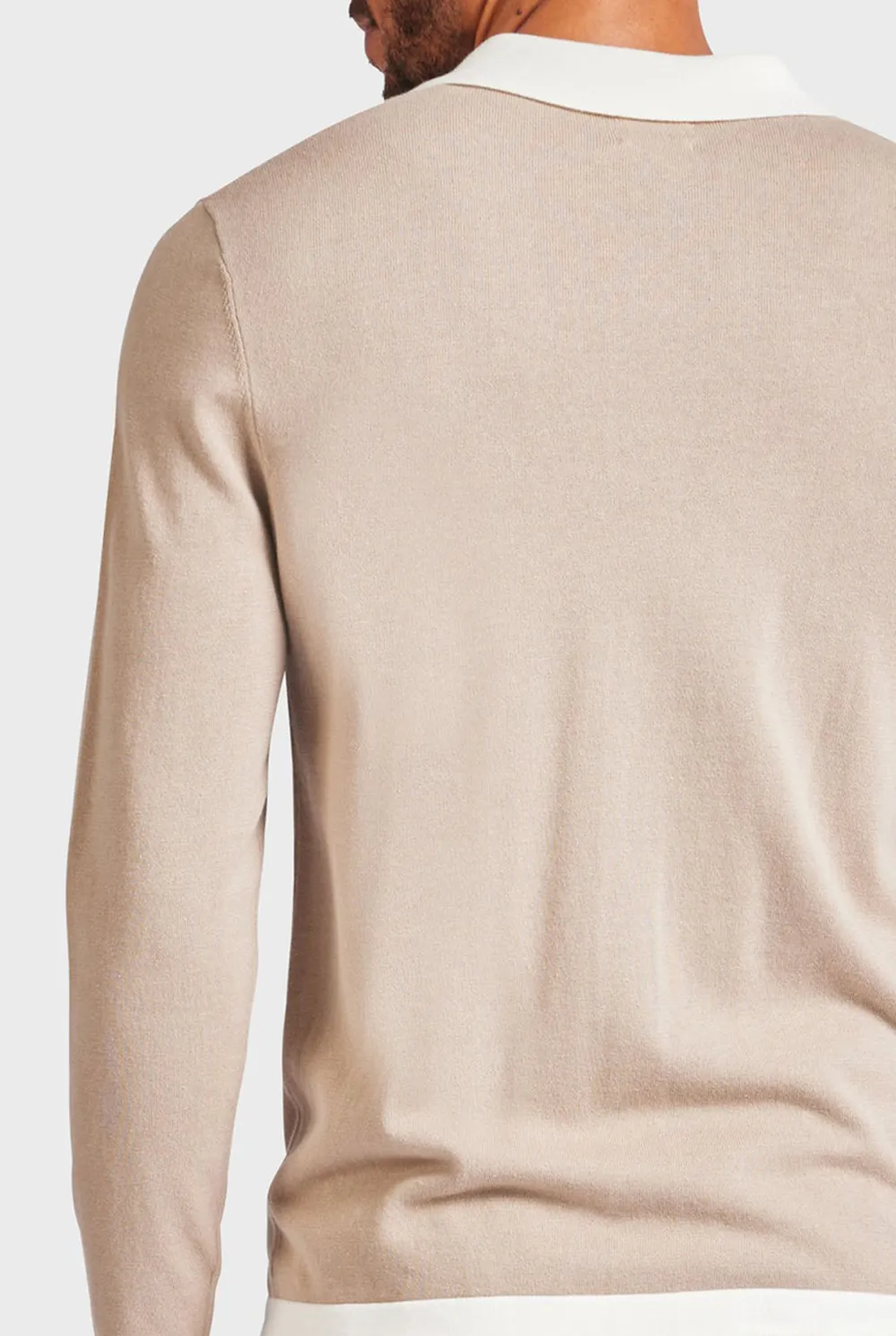 Jackson Stripe LS Knit Shirt-Oatmeal