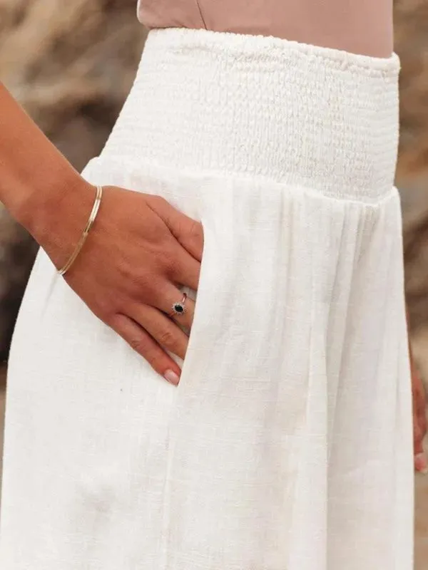 Smocked Waist Trousers