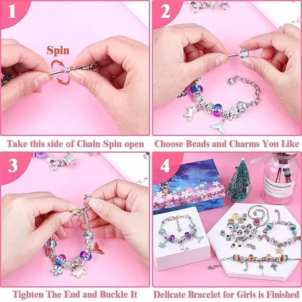 (🔥2024 BEST GIFT TO MY GRANDDAUGHTER🔥) DIY Crystal Bracelet Set🎁