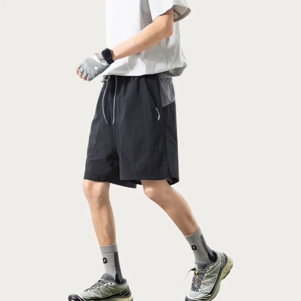 Relaxed Drawstring Side-Pocket Lightweight Men's Athletic Shorts