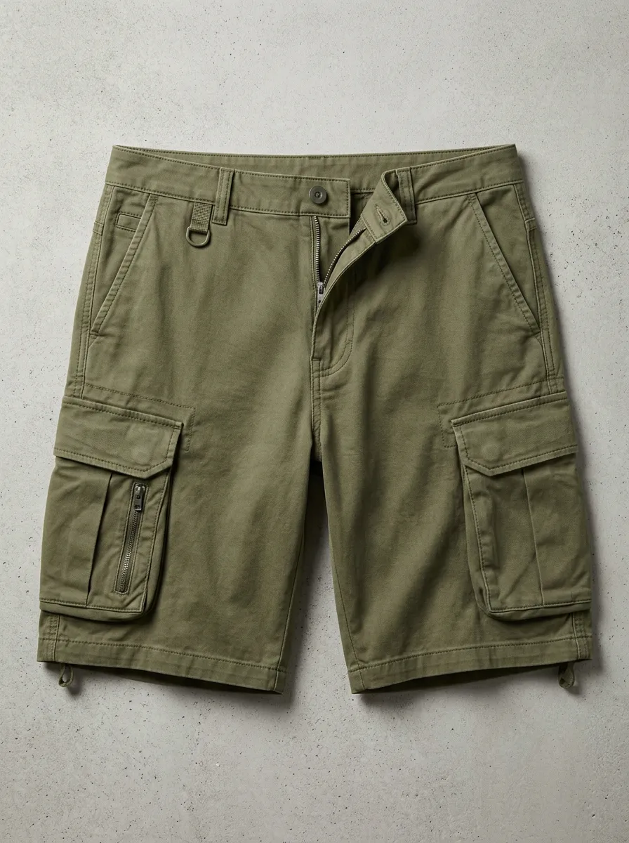 Men's Adventure Utility Cargo Shorts with a Elastic Waist for Daily Wear