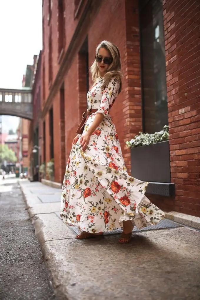 Luludress 2025 Orange Flowers Boho Sundress