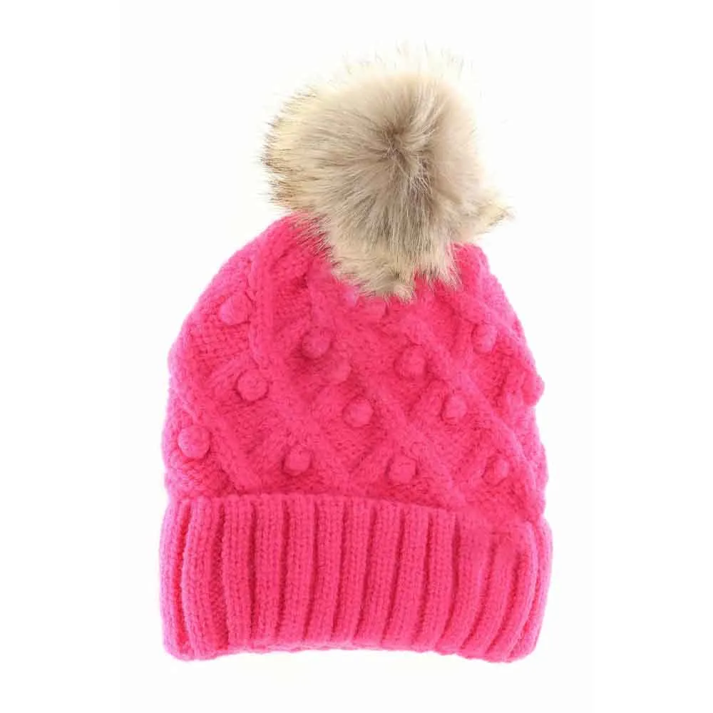 Polished Knit Pom Beanie