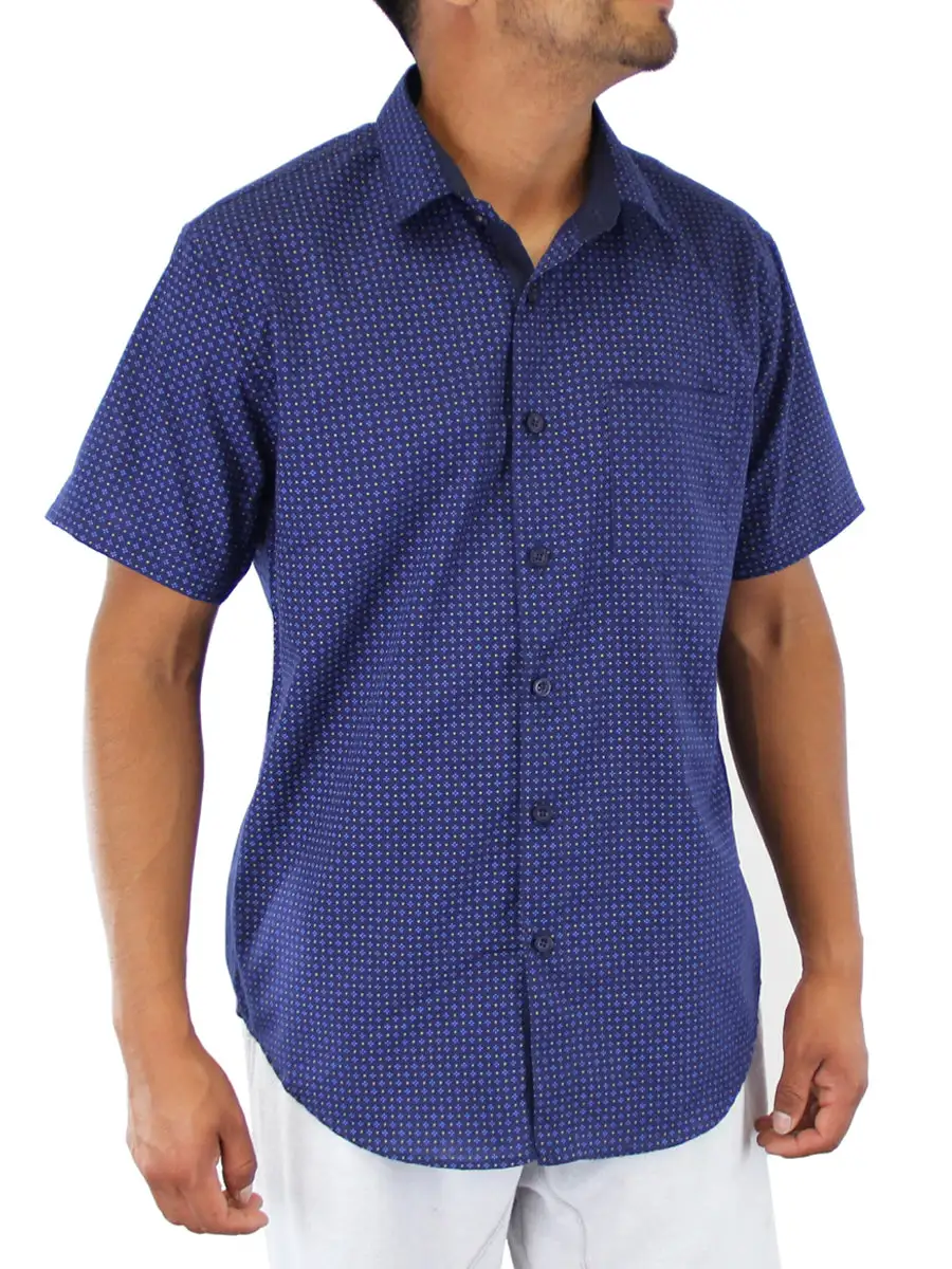 Geometric Pattern Button Down Shirt