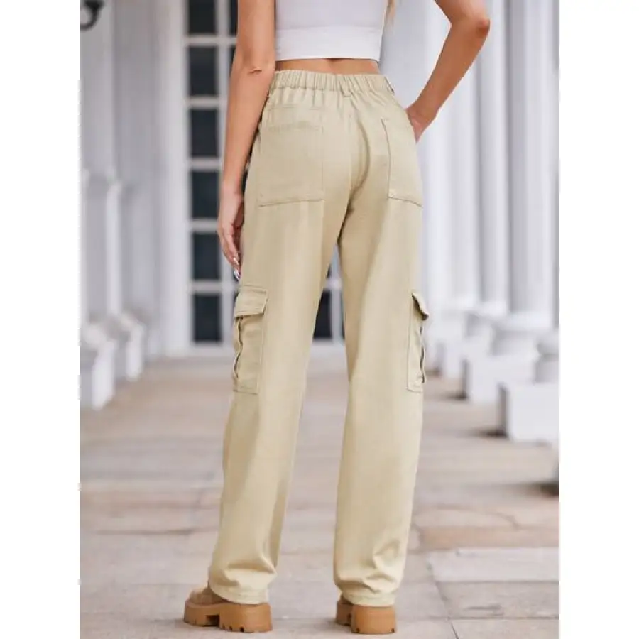 Straight Denim Cargo Pants