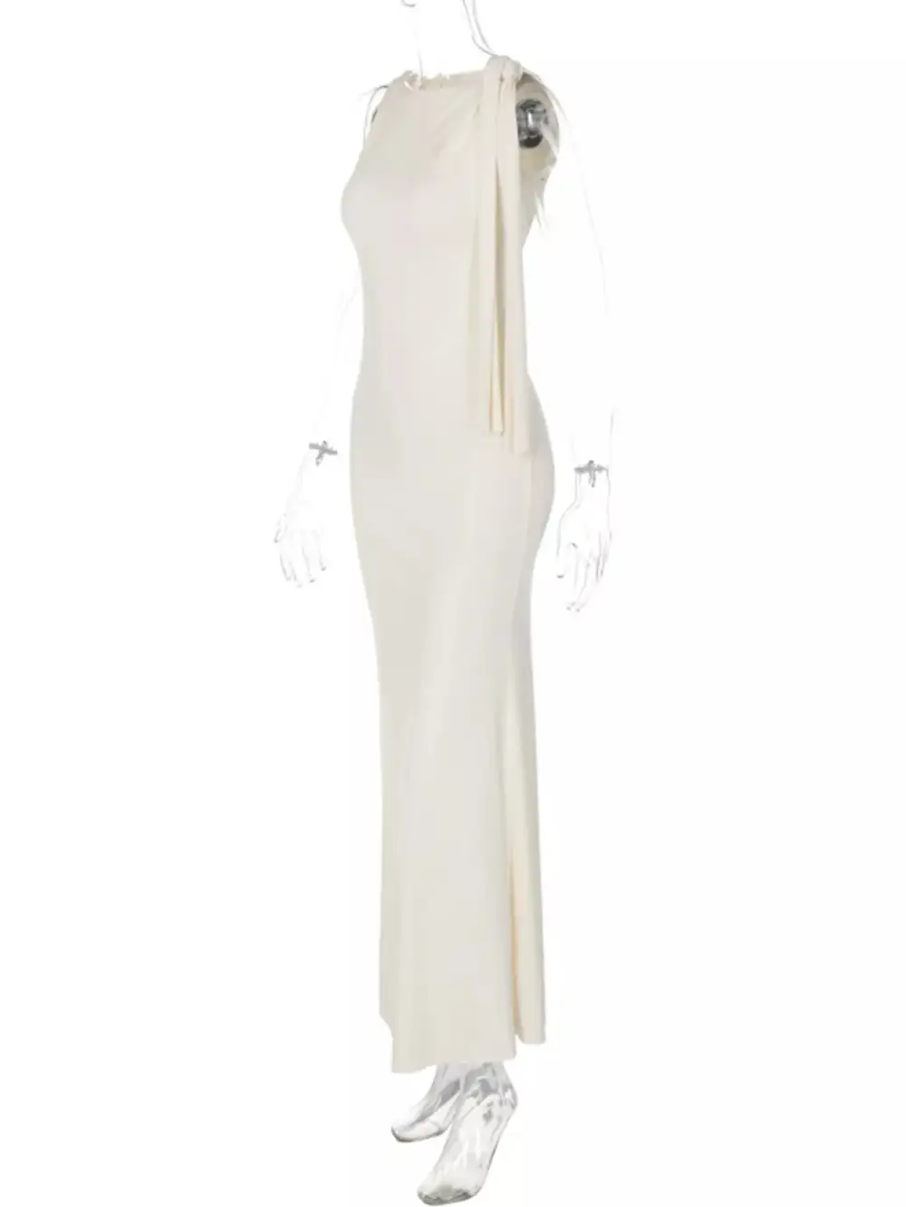 Sleeveless Maxi Dress with Draping Detail