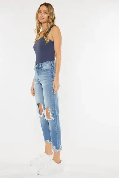 Natural Drape Ruched Denim Jeans