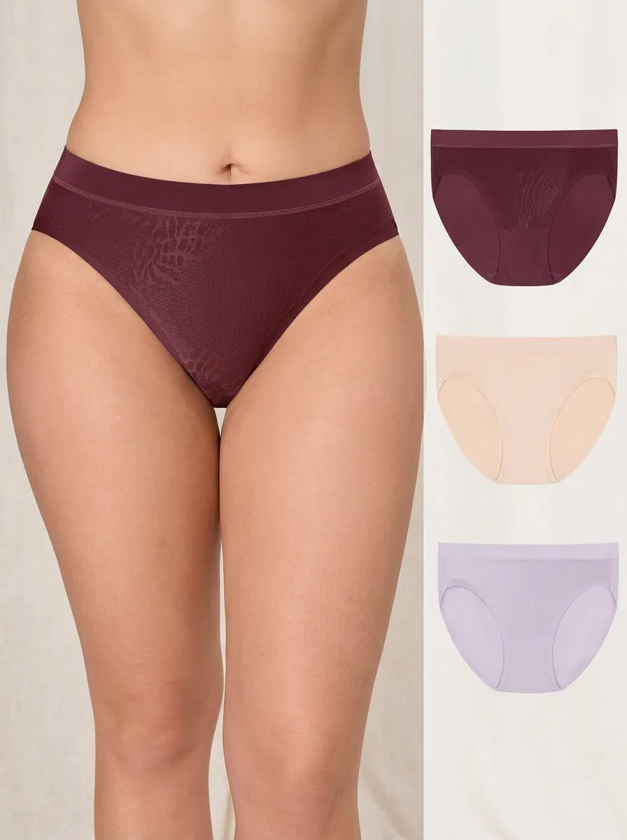 Women's Textured Seamless Three-Pack Panties