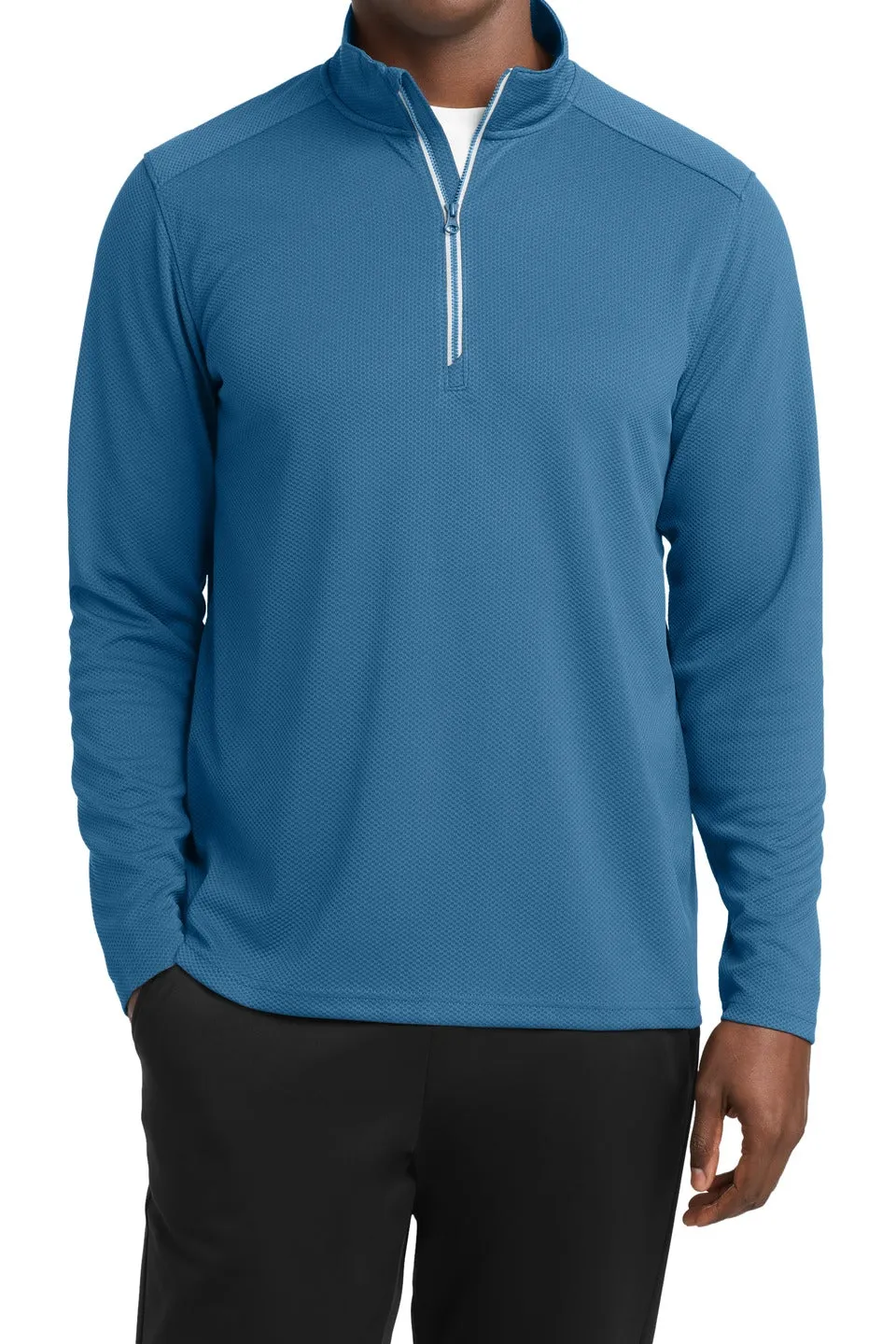 Quarter-Zip Pullover Textured Fleece Pullover