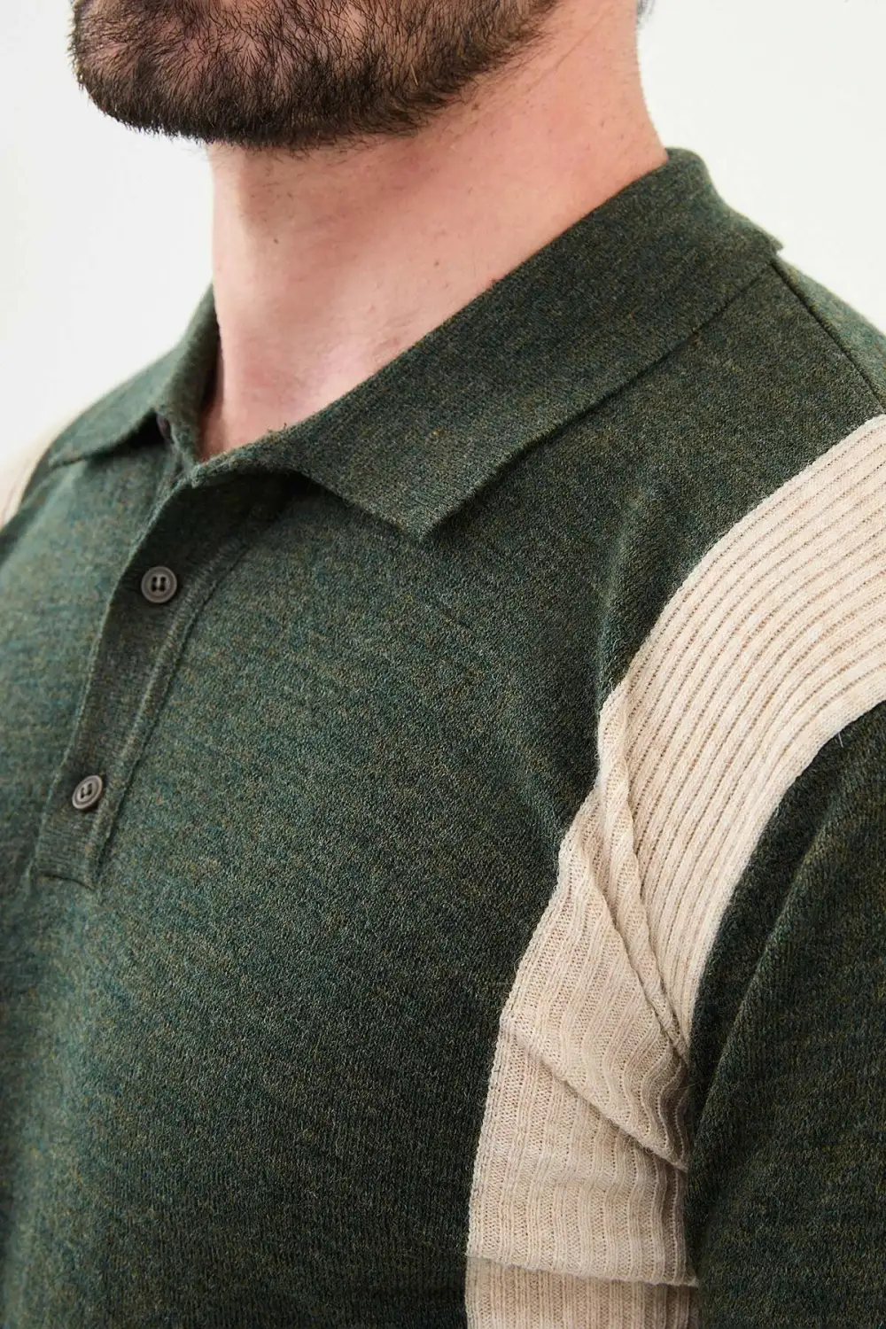 Modern Polo Collar Knit Sweater