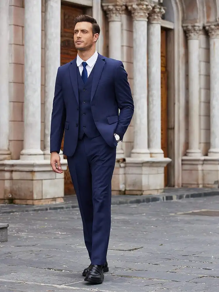 Notch Lapel Two Piece Suit Set
