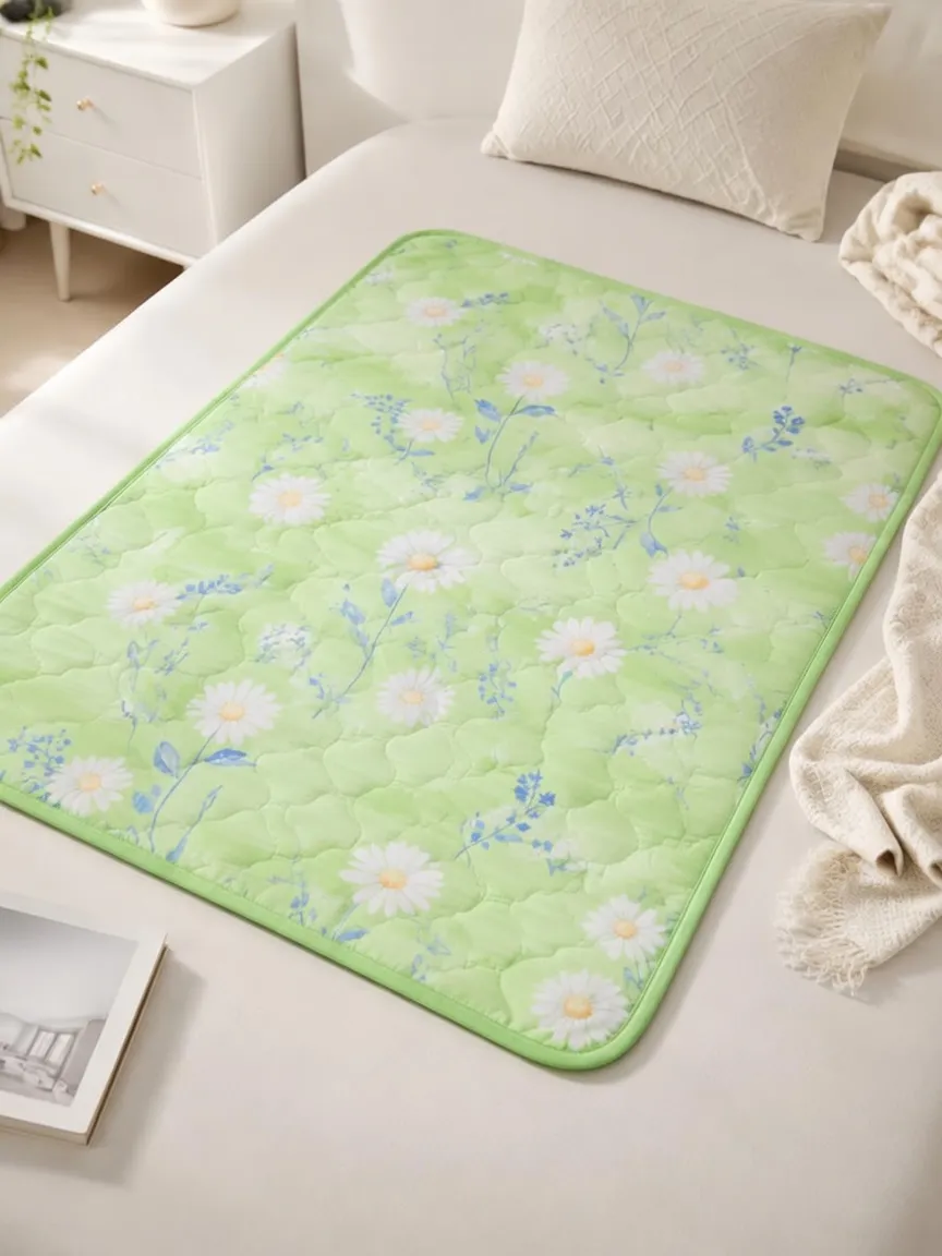 Floral Daisy Blue Print Cooling Mat