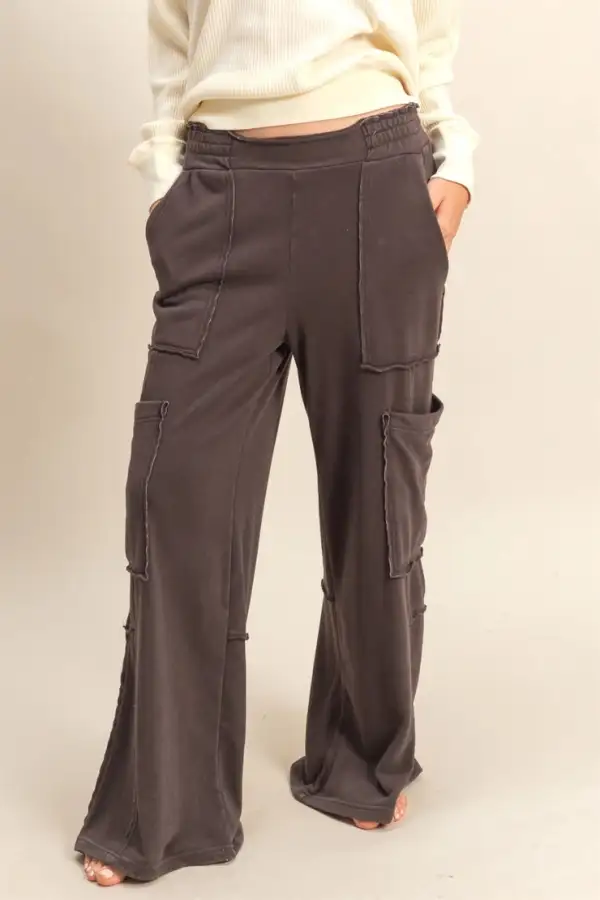 Roomy Relaxed Utility Casual Pants