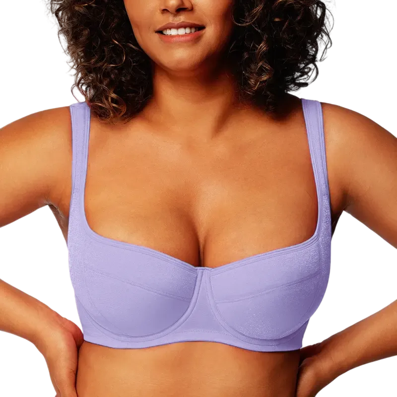 Women‘s Starry Night Lightly Padded Lightly Lined Demi Plus Size Balconette Bra