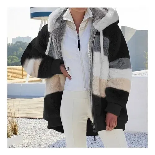 4PACK-Women'S Fur Patchwork Zipper Jacket-ONLY 24.95