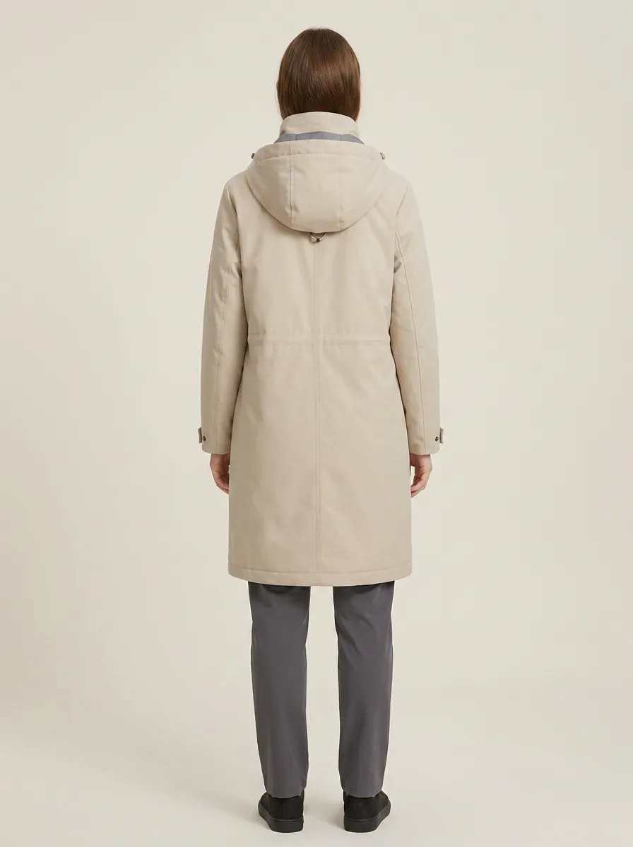 Comfy Printed Long Hooded Coat