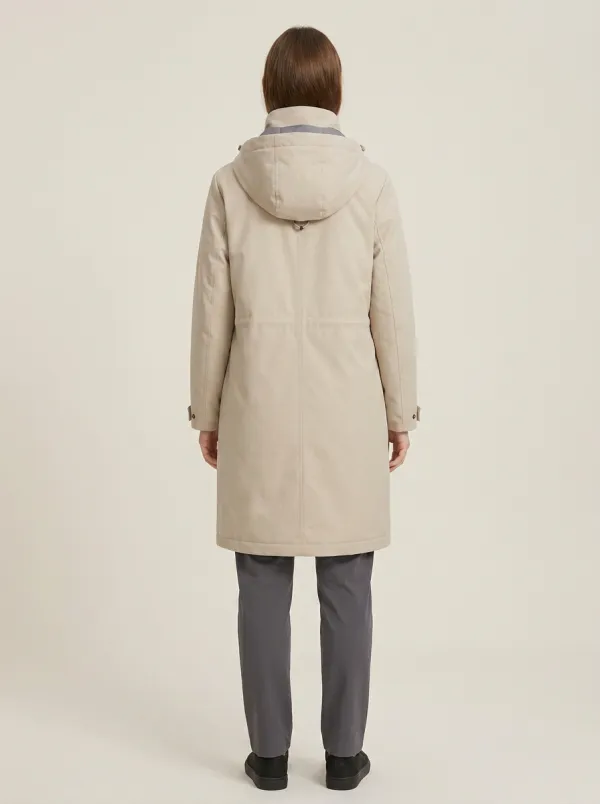 Comfy Printed Long Hooded Coat