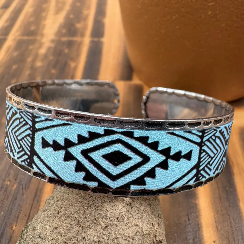 Geometric Print Bangle Bracelet