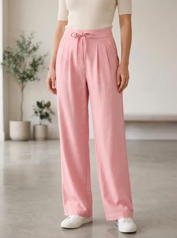 Women's Street Inspired Casual Adjustable Drawstring Waist Pants