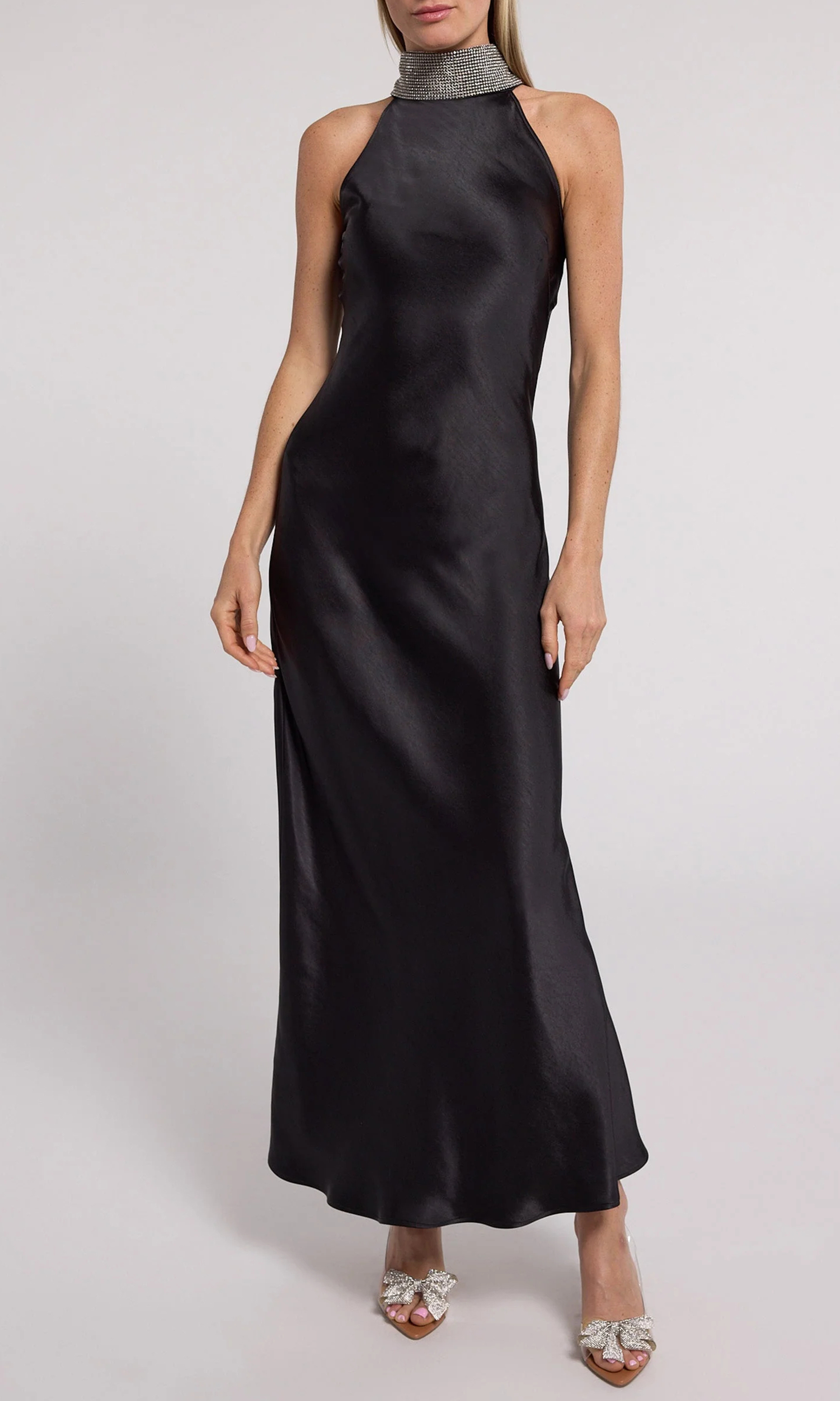 Crystal Halter Maxi Dress