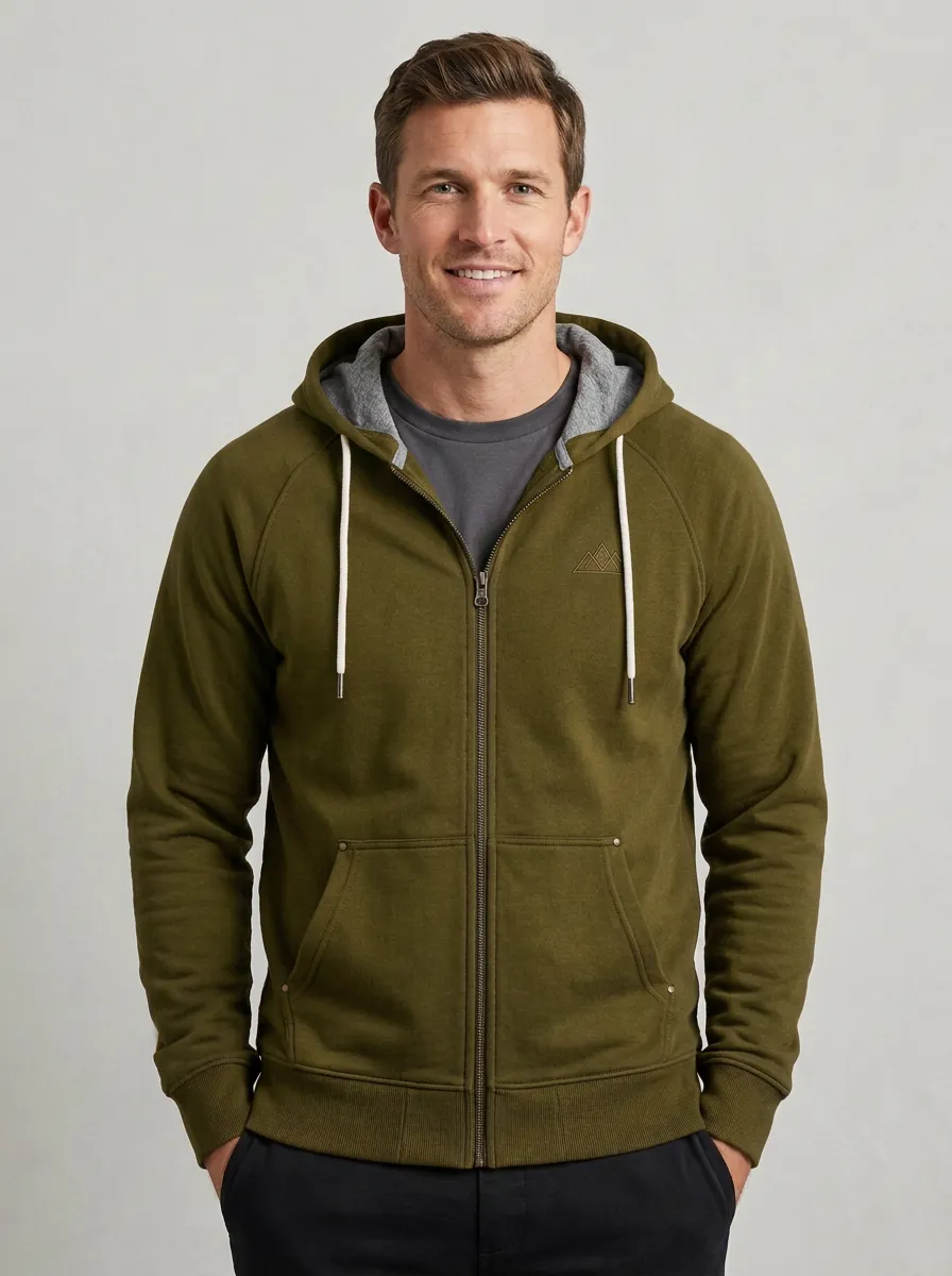 Athletic Mountain Graphic Zip-Up Silhouette Men's Sport Jacket