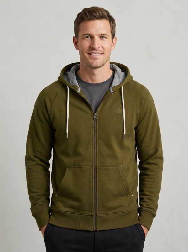 Athletic Mountain Graphic Zip-Up Silhouette Men's Sport Jacket