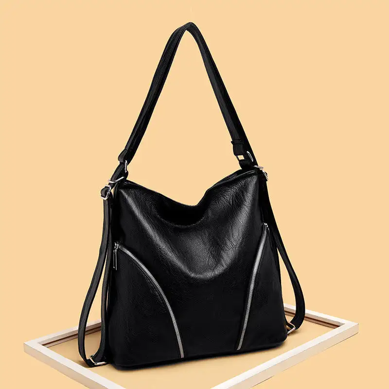 Retro Dumpling-Shaped PU Handbag Vintage Elegance