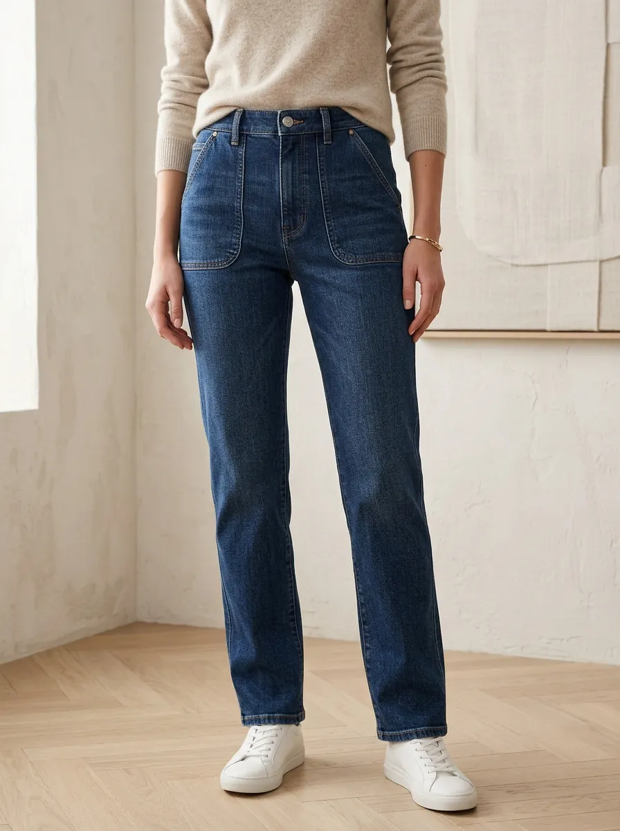Women's Classic Easy Fit Denim Pants