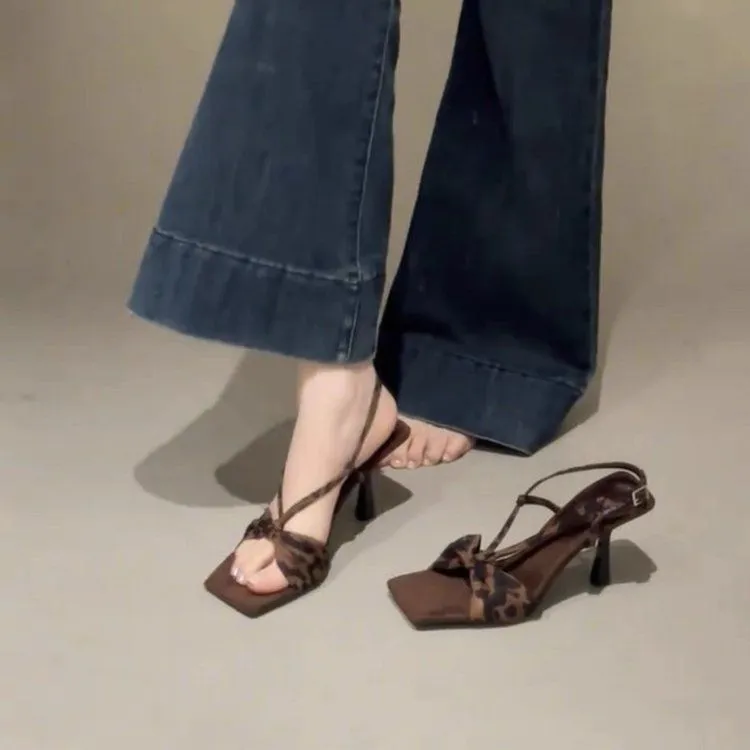 Bow Detail Open Toe Sandals