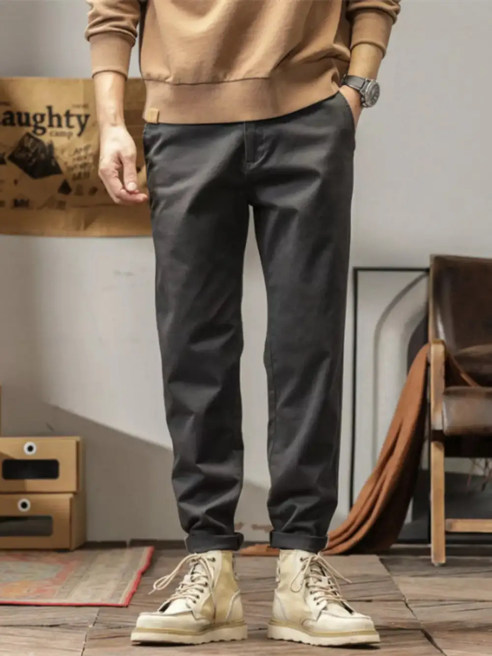 Men's Plus Size Casual Style Slim Fit Ankle
