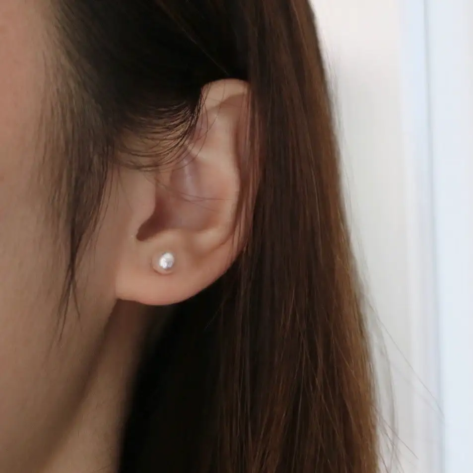Delicate Pearl Stud Earrings
