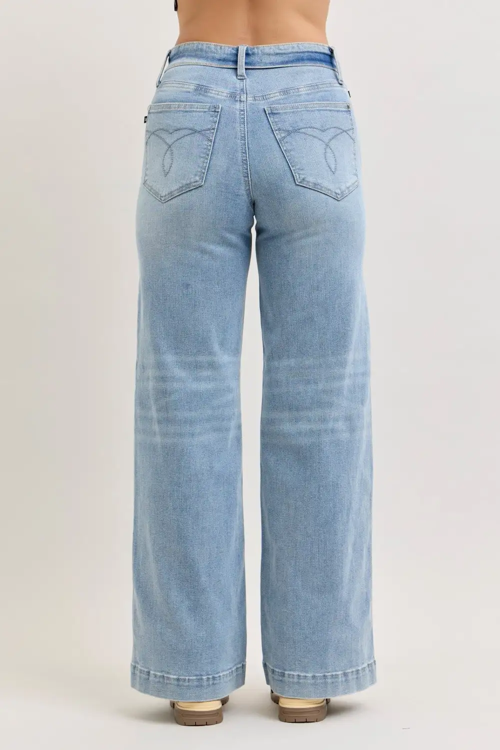 Mid Rise Wide Leg Jeans