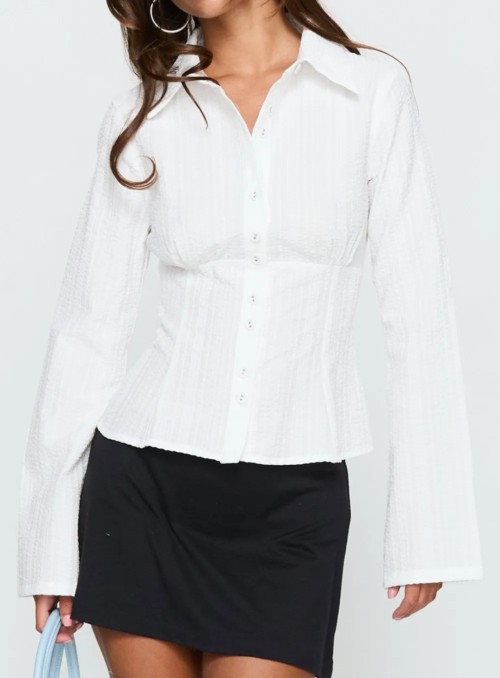 Studio Button Up Collared Blouse