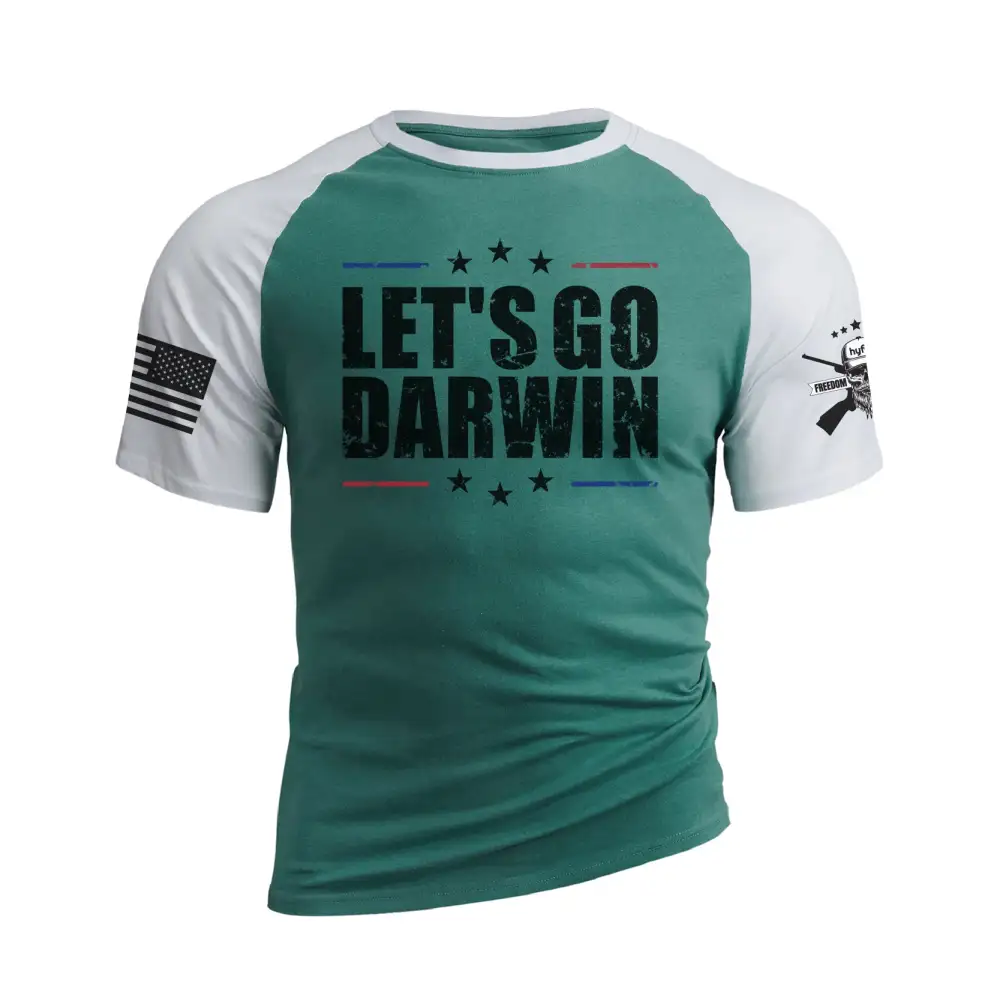 LETS GO DARWIN RAGLAN GRAPHIC TEE