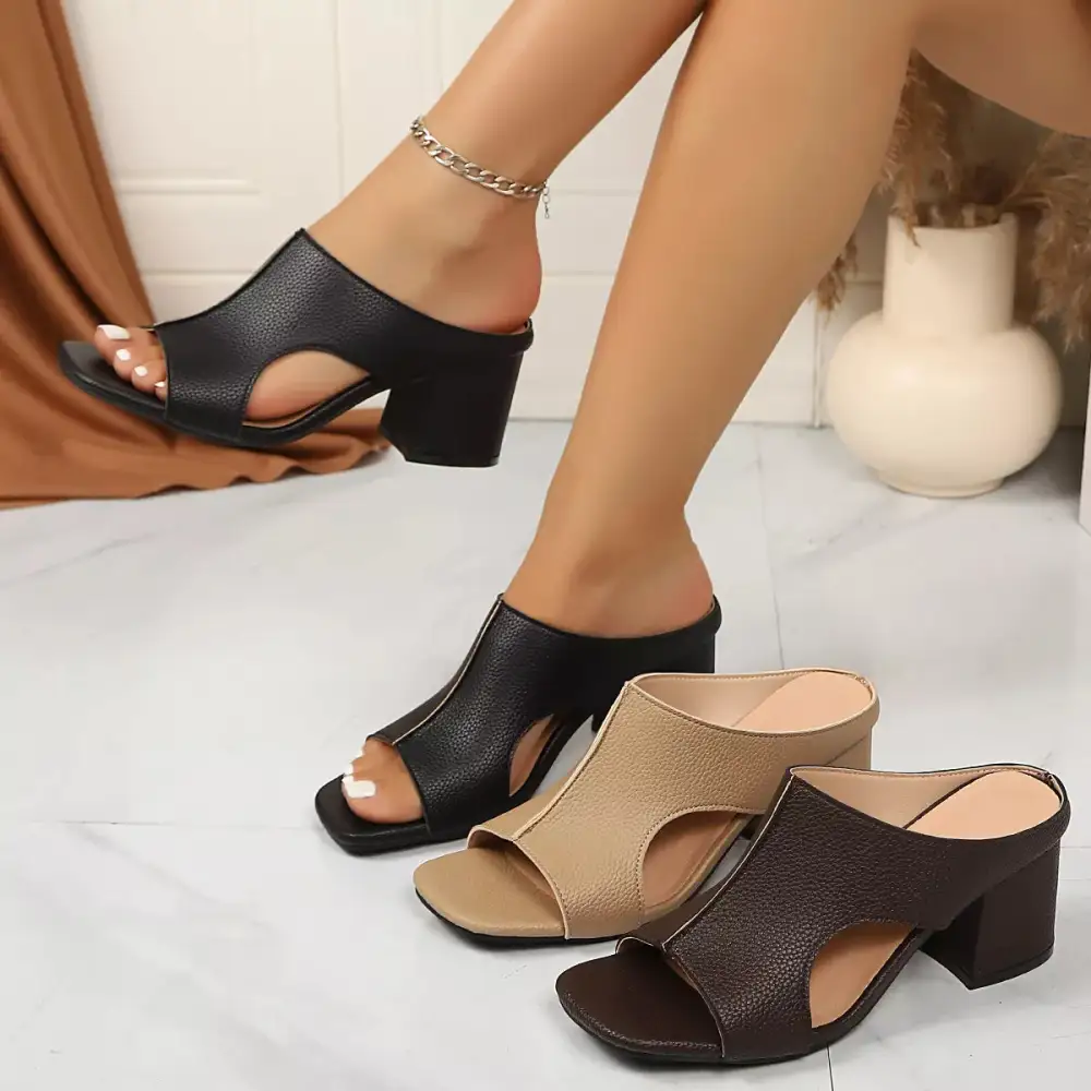 Refined Refined Refined Distinctive Everyday Open Toe Block Heel Sandals