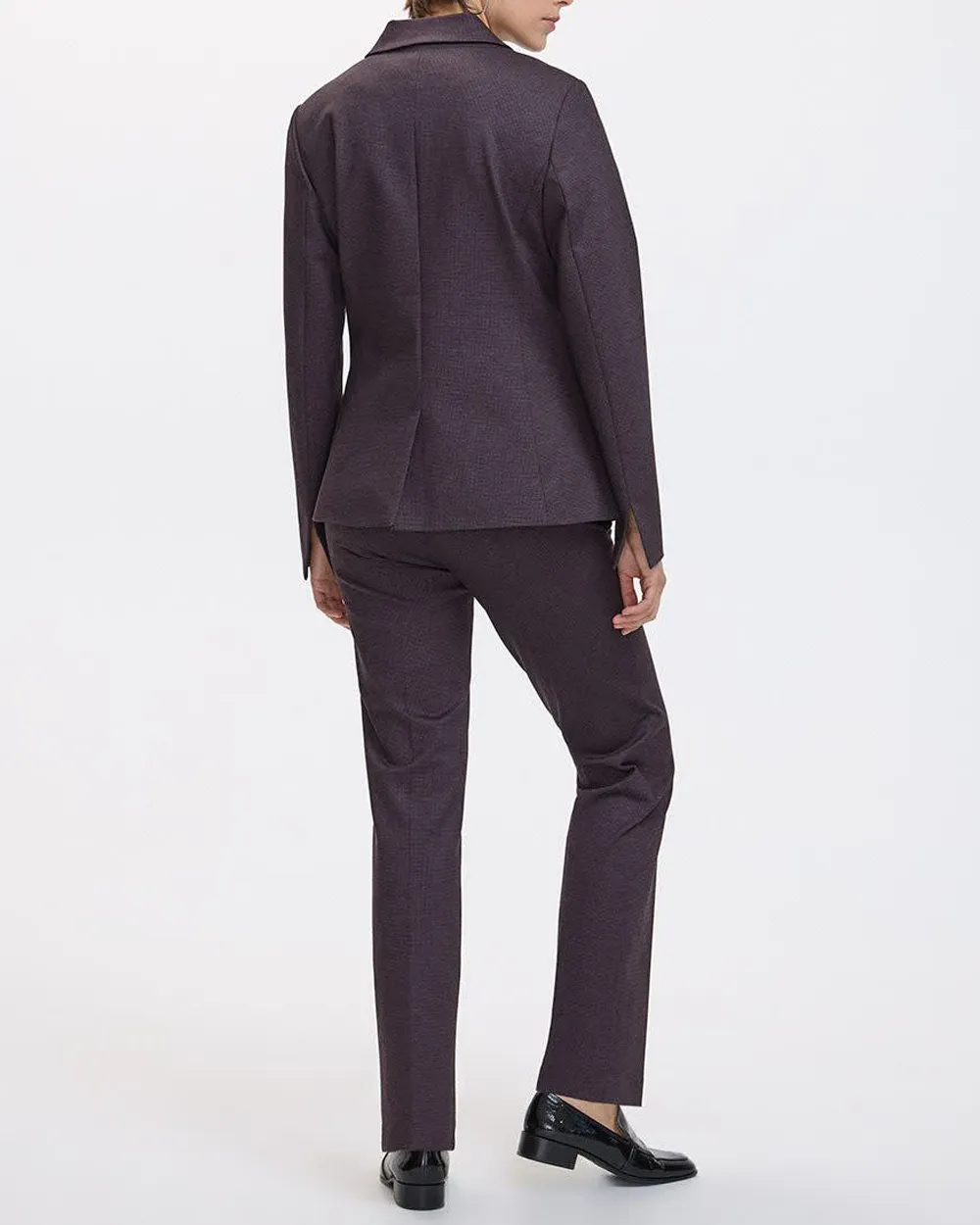 Fitted One-Button Knit Blazer  Modern Stretch