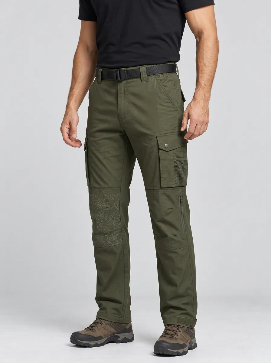 Tactical Outdoor Topographic Map Trail Cargo Pants