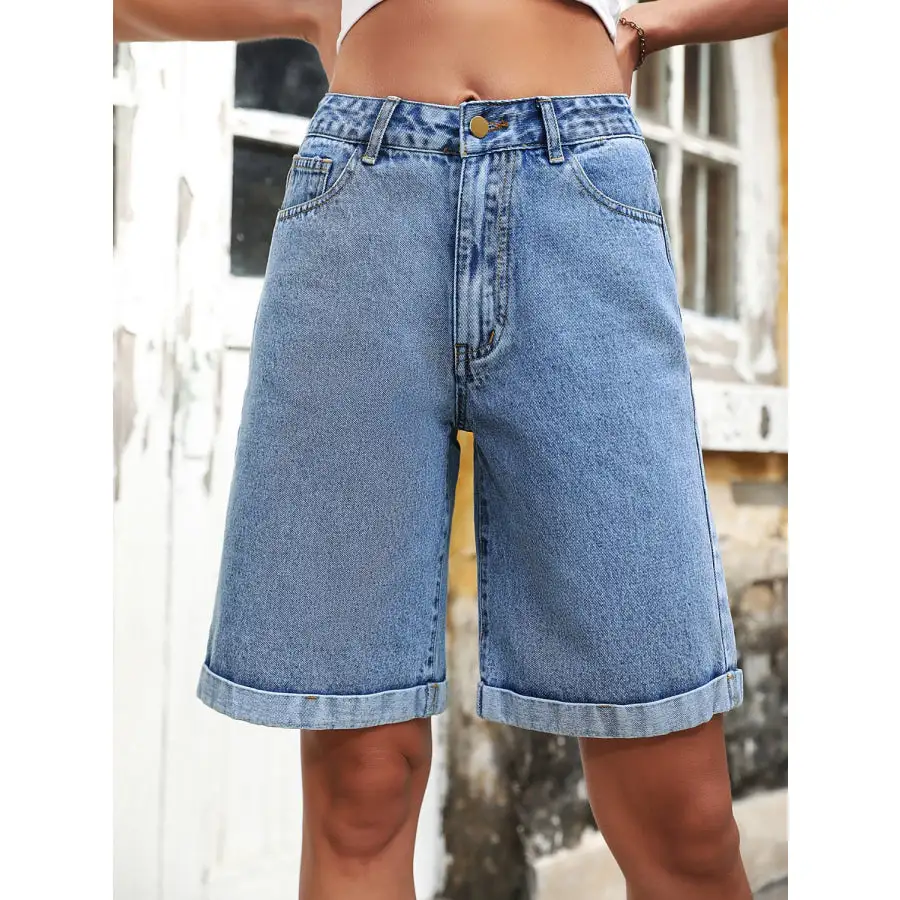 High Waist Denim Shorts