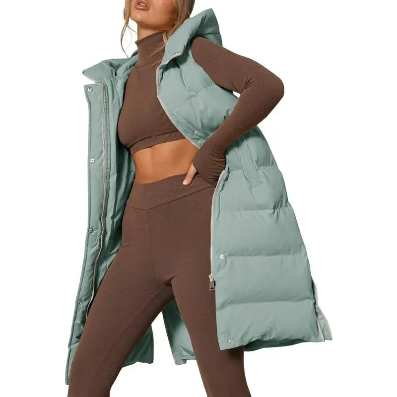 🧥 Women’s Warm Hooded Down Vest – Cozy, Lightweight & Effortlessly Stylish