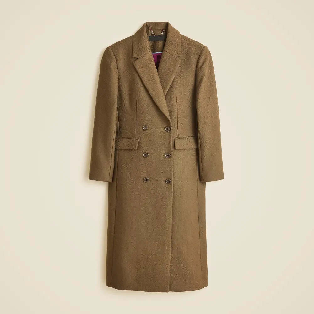 double-breasted topcoat  wool-blend