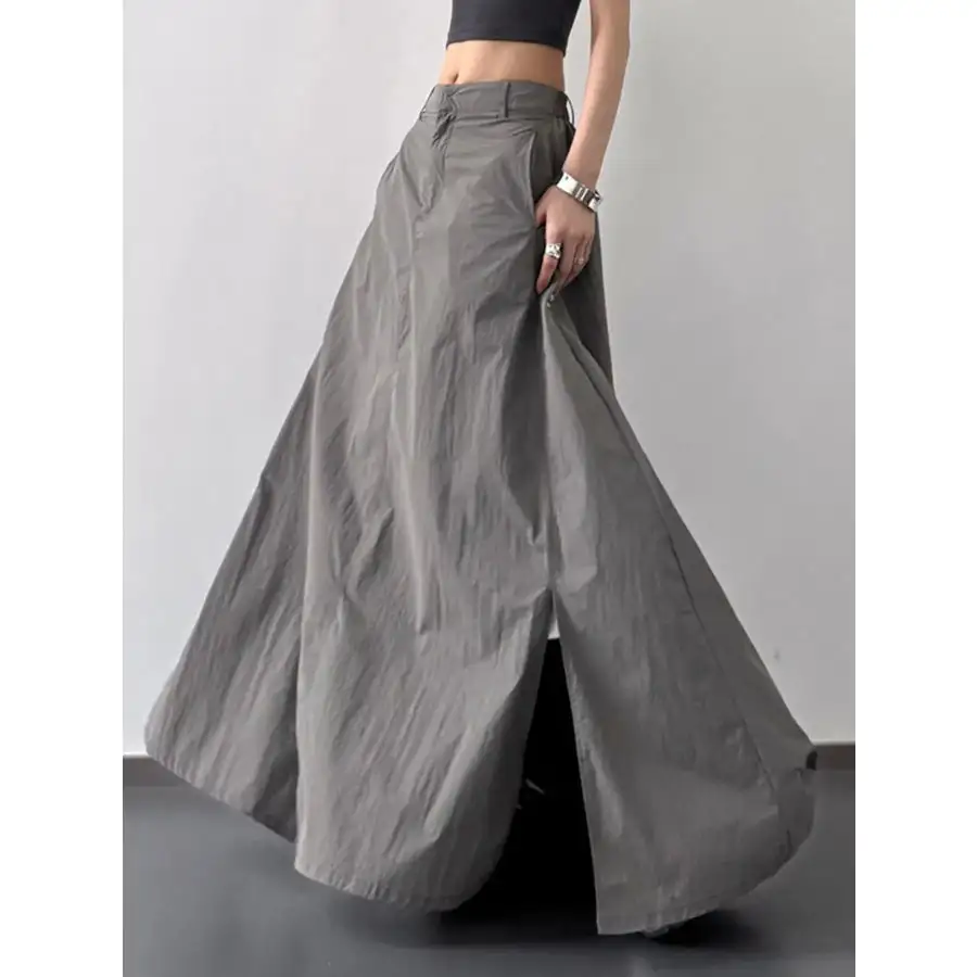 High Waist Slit Maxi Skirt