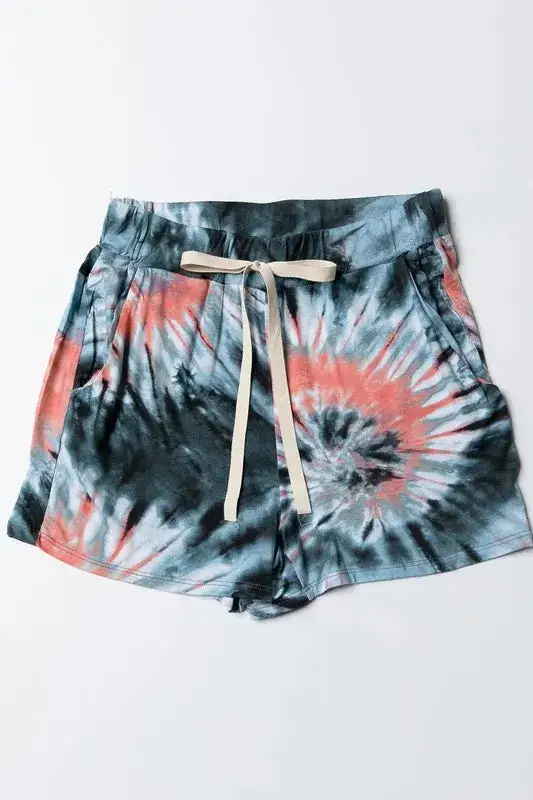 Tie Dye Print Casual Shorts