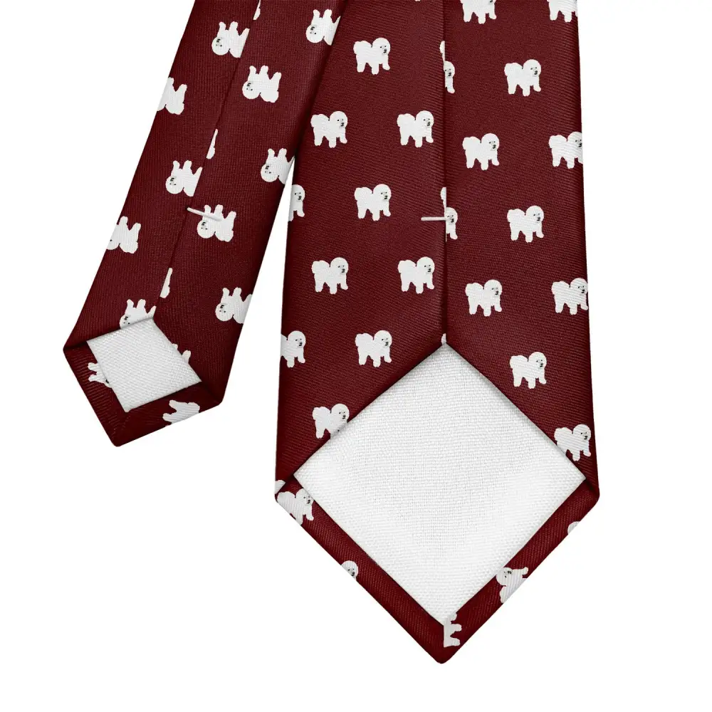 Bichon Dog Pattern Necktie