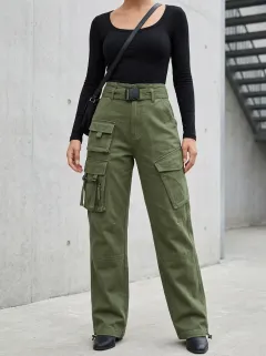 Signature Utility Style Street Style Women's Multi Pocket Cargo Pants