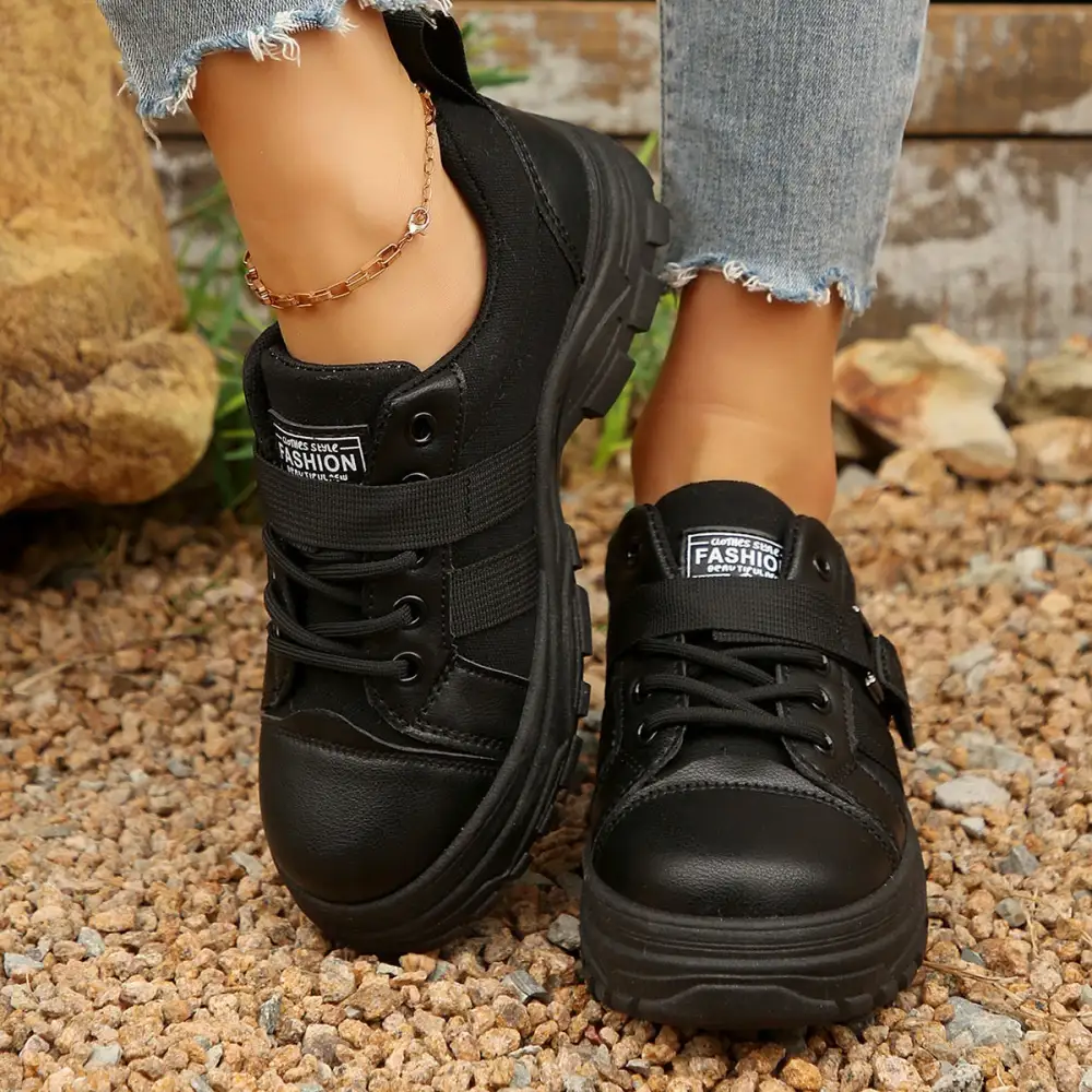 Lace-Up Platform Casual Sneakers