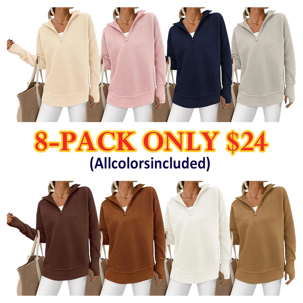 Ultimate Cozy V-Neck Ribbed Knit Pullover – All-Season Comfort & Style