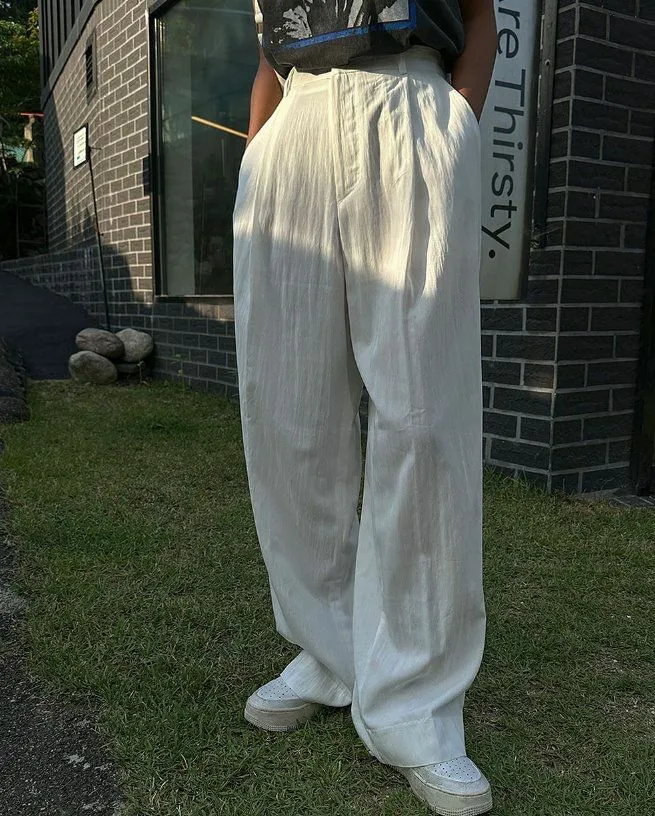 Elegant Everyday White Tailored Pants