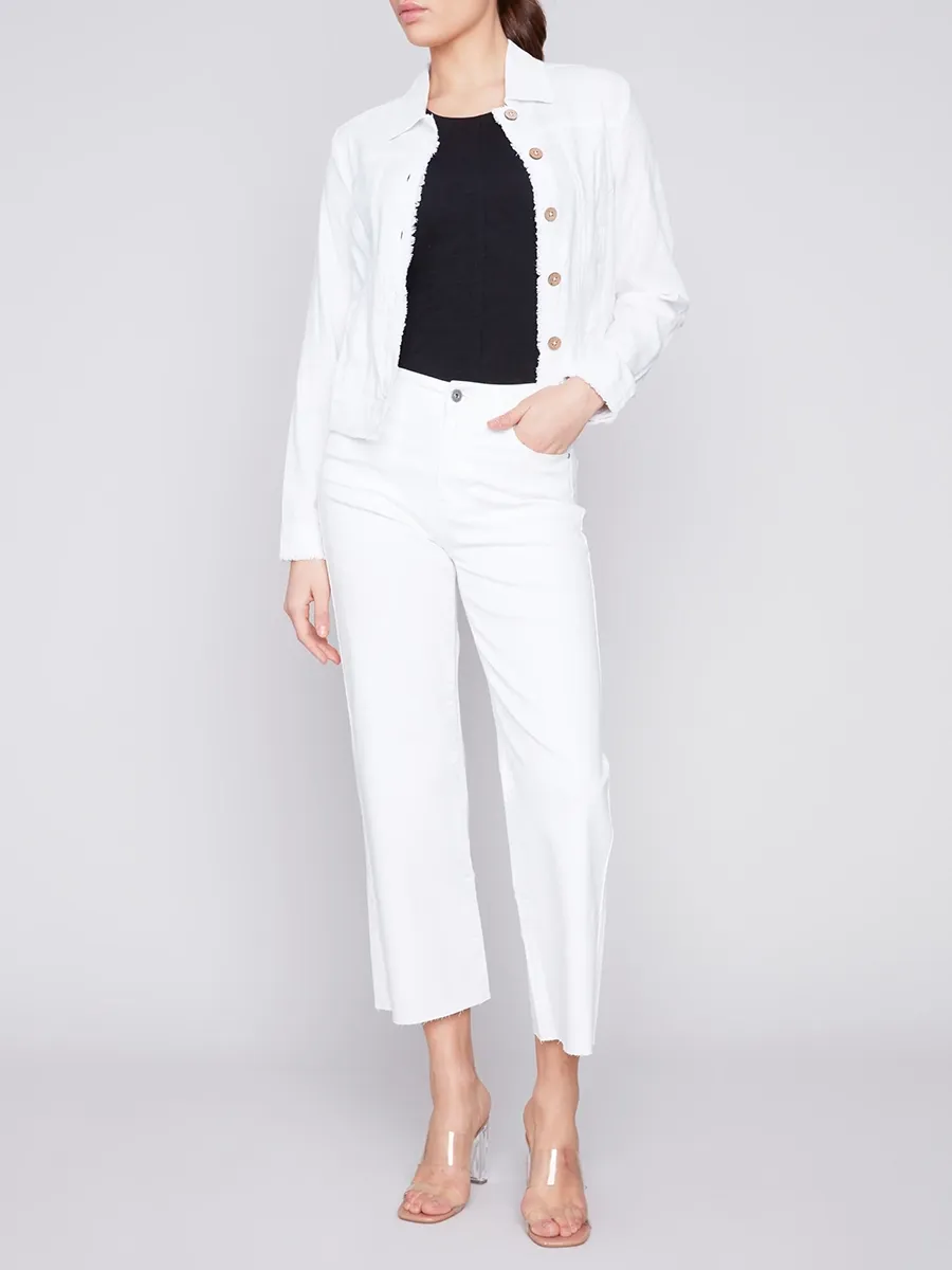 Fashionable And Versatile Linen Blend Women's Jacket