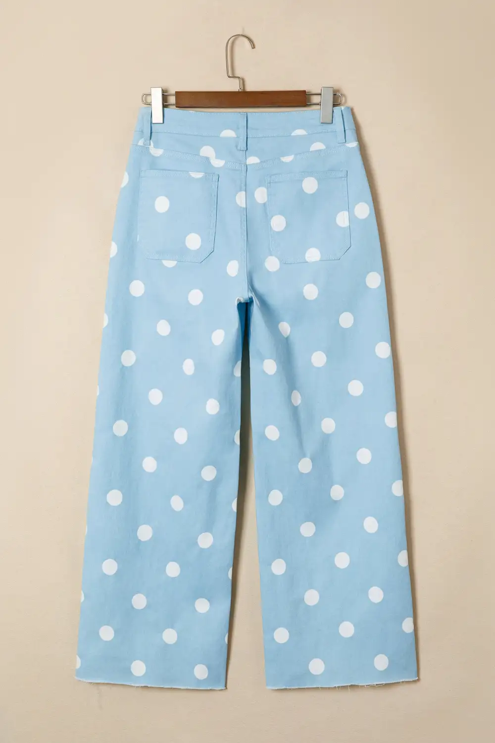 Everyday Raw Hem Print Polka Dot Shift Jeans