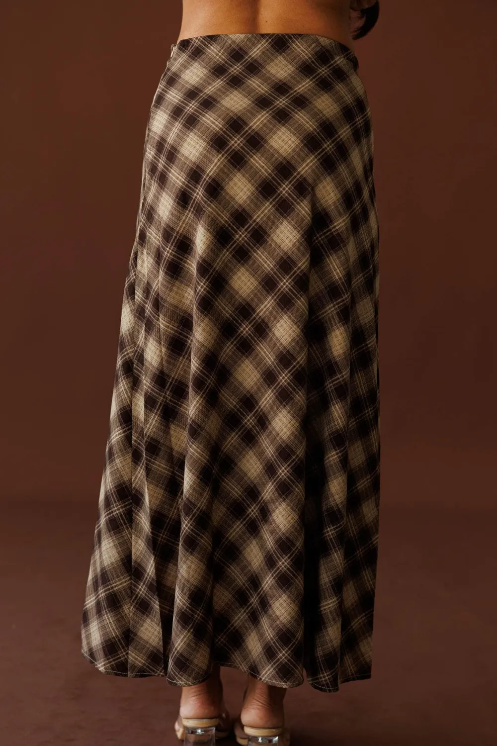 Plaid Midi Skirt